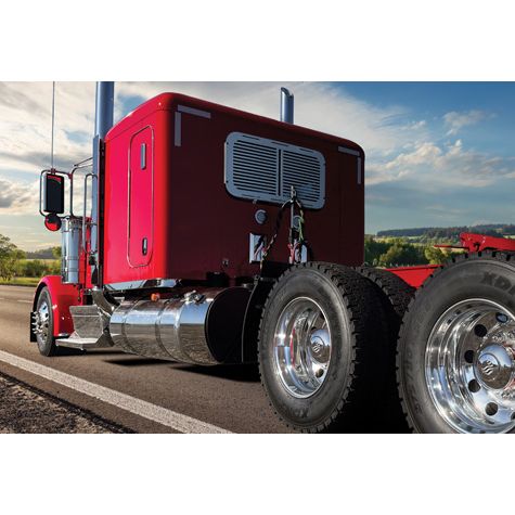 #RW115WG-KP Peterbilt / Kenworth Rear Window Guard Stainless (37” x 20 ¼”)