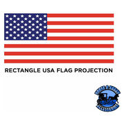 Trux LED Projector Door Light for Kenworth/Peterbilt (OEM fitment) (Choose Style) DOOR LIGHT Rectangle USA Flag - Driver Side,Rectangle USA Flag - Passenger Side Firebrick