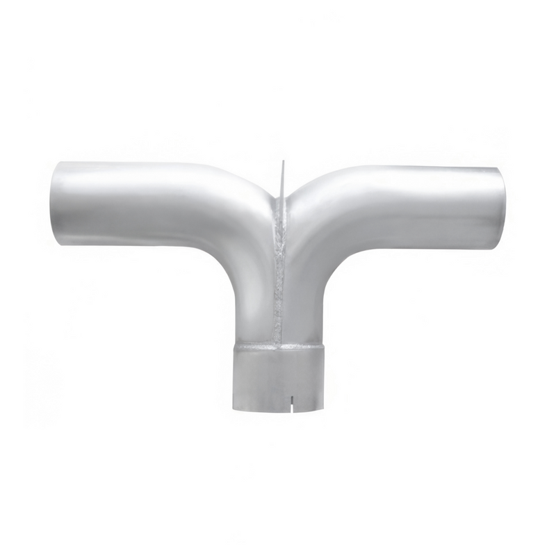 UP-YCD-5-02C Universal Chrome 5" Y Pipe With Divider - 25" W X 14" H