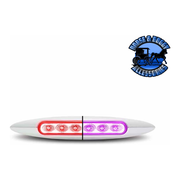 6" Trux Dual Revolution LEDs (Choose Color and Style) SLIM FLATLINE Red to Purple Slim - 6 Diodes Dark Slate Gray