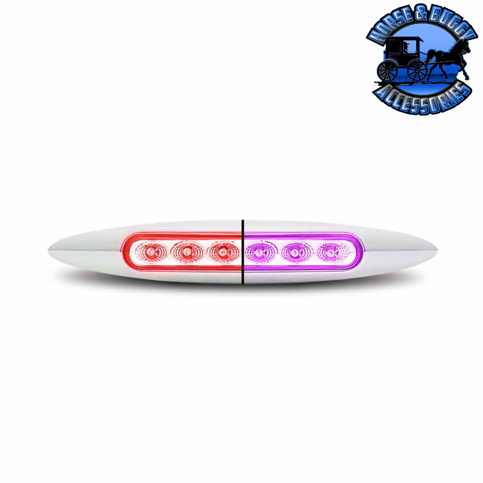Dark Slate Gray 6" Trux Dual Revolution LEDs (Choose Color and Style) DUAL REVOLUTION Red to Purple Slim - 6 Diodes