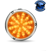 Trux LED Interior Projector Dome Cab Light for Peterbilt - 18 Diodes (Choose Color) CAB LIGHT Chrome,Black Goldenrod