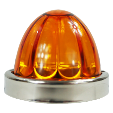 Legendary 3 Inch Watermelon Light W/ SS Bezel - Amber LED / Amber Glass Lens 23003AA-2 watermelon sealed led Chocolate