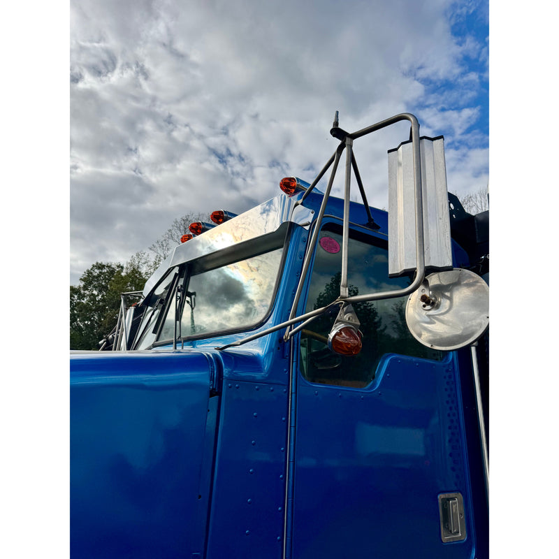 Rollin low Kenworth  7" x 5" Reverse Bowtie Visor Fits-Flat Glass Models #2025 visor Midnight Blue