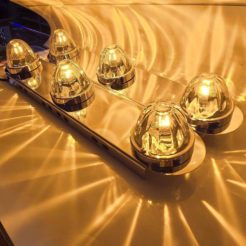 SS-1724 FRONT KENWORTH RADIUS STYLE BRACKET FOR 15" AIR CLEANER (SOLD IN PAIRS) (Lights not included) AIR CLEANER Chocolate