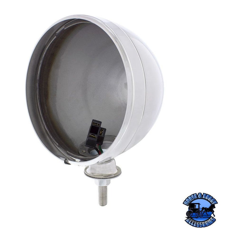 7" STAINLESS STEEL DIETZ STYLE HEADLIGHT HOUSING (PAIR)  A5022SS HEADLIGHT Slate Gray