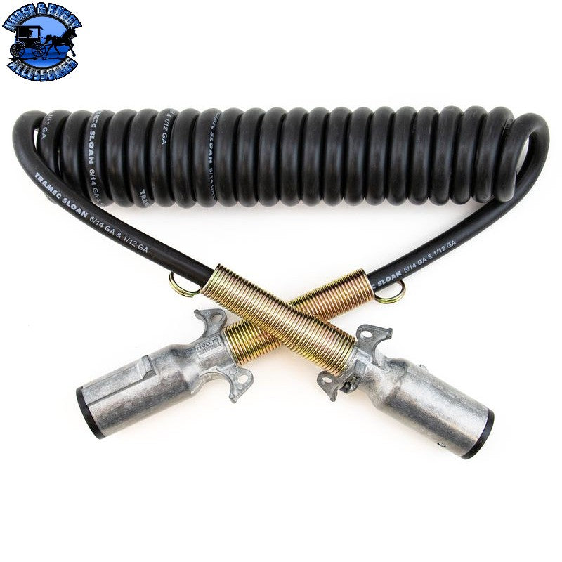 TS-421113  7-Way - 15ft, Coiled, 12" Leads