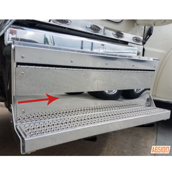 A651017 TOOL BOX / DPF COVER EA PB 389 43.625" X 12.500" ANGLED SS Dark Gray