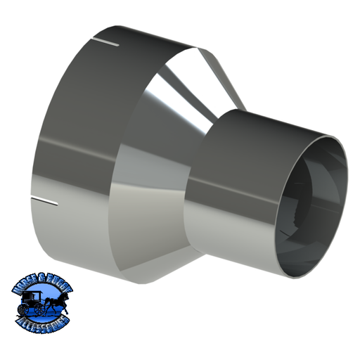 ADP8B 8" Reduced to 5" Chrome Adapter Dim Gray