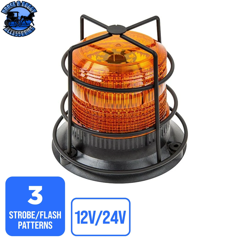 SB-STBC-A45 4¾" AMBER LED STROBE LIGHT CAGED BEACON- AMBER