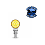 1.8" Mini Double Face Round Reflector LED Light - Trux Dual Revolution (Choose Color) DOUBLE FACE Amber/Red to Blue - 12 Diodes,Amber/Red to Green - 12 Diodes,Amber/Red to Purple - 12 Diodes Midnight Blue