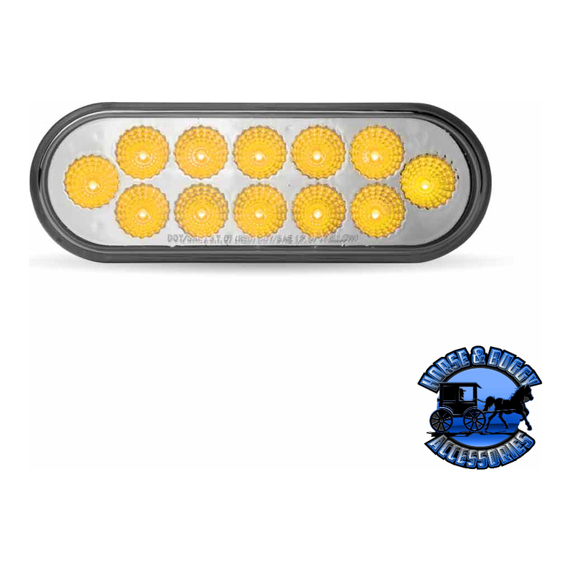 6" Oval Trux Dual Revolution LEDs (Choose Color) 6" OVAL Amber to Amber STROBE Dark Slate Gray