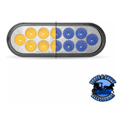 6" Oval Trux Dual Revolution LEDs (Choose Color) 6" OVAL Amber to Blue Gray