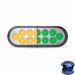 Gray 6" Oval Trux Dual Revolution LEDs (Choose Color) DUAL REVOLUTION Amber to Green