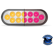6" Oval Trux Dual Revolution LEDs (Choose Color) 6" OVAL Amber to Pink Dark Slate Gray