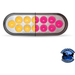 Dark Slate Gray 6" Oval Trux Dual Revolution LEDs (Choose Color) DUAL REVOLUTION Amber to Pink
