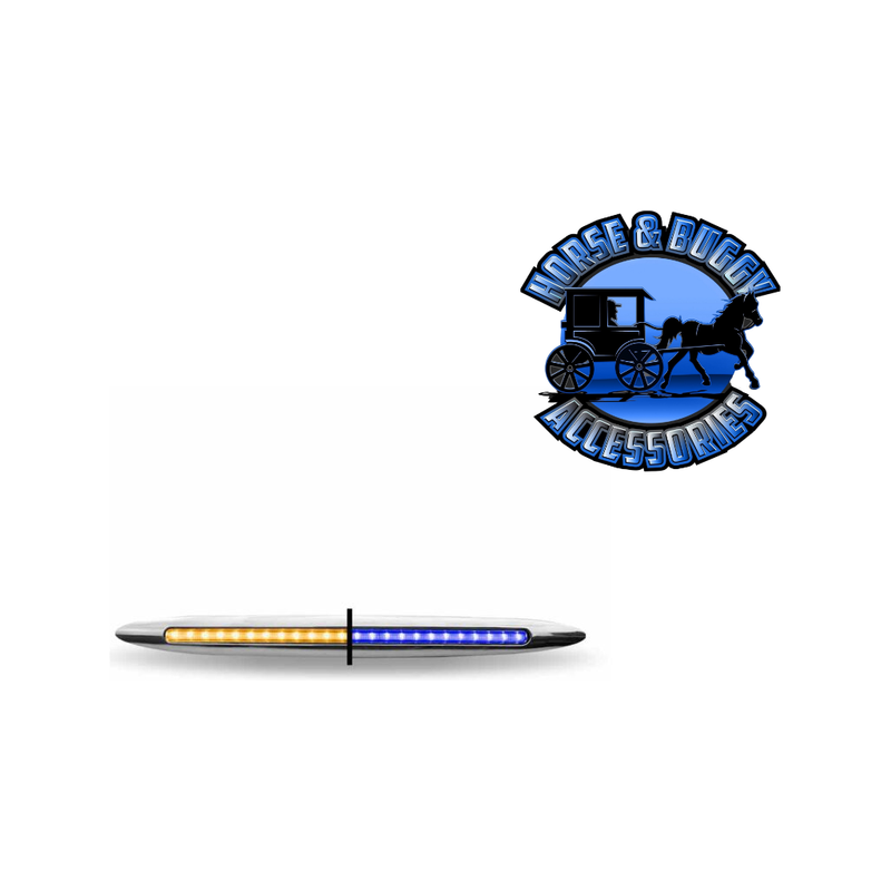 17" Slim Flatline Trux Dual Revolution LEDs (Choose Color) SLIM FLATLINE Amber to Blue - 24 Diodes Light Gray