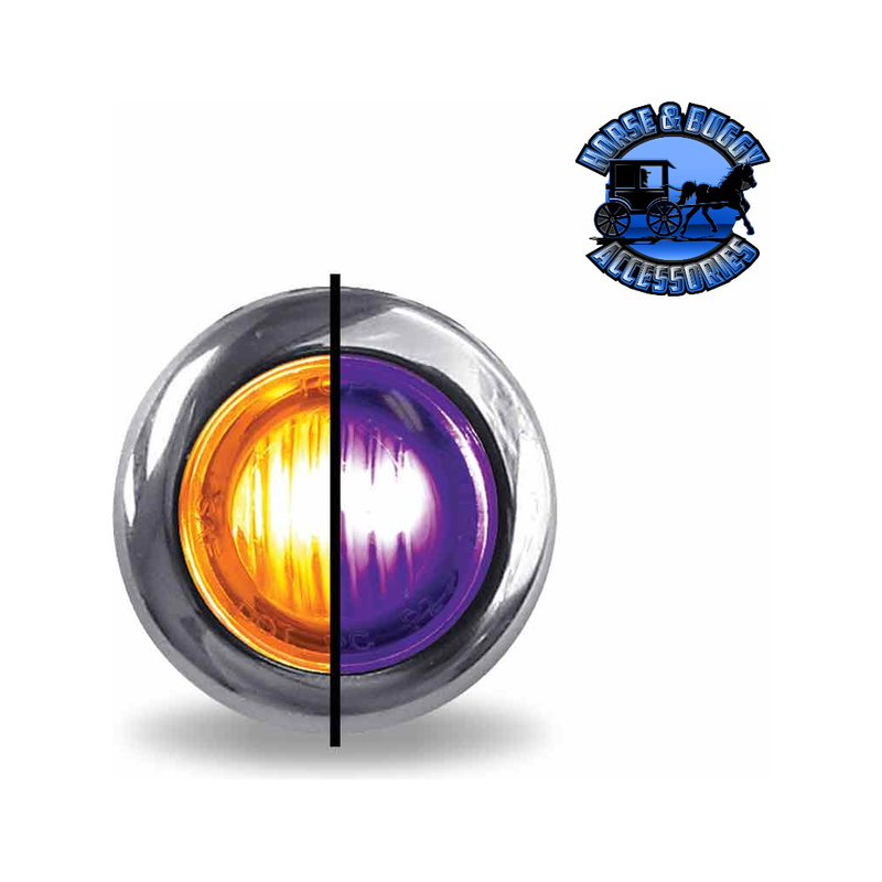3/4" Trux Dual Revolution LEDs (Choose Color and Style) 3/4" Light 3/4″ Amber to Purple Round – 2 Diodes Gray