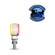 1.8" Mini Double Face Round Reflector LED Light - Trux Dual Revolution (Choose Color) DOUBLE FACE Amber/Red to Blue - 12 Diodes,Amber/Red to Green - 12 Diodes,Amber/Red to Purple - 12 Diodes Light Gray