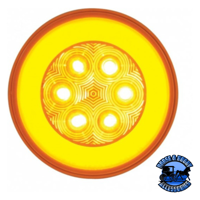21 LED 4" GloLight (Turn Signal) - Amber LED/Amber Lens Gold