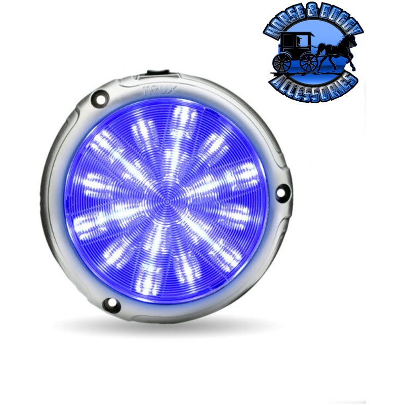 Trux LED Interior Projector Dome Cab Light for Peterbilt - 18 Diodes (Choose Color) CAB LIGHT Chrome,Black Medium Purple