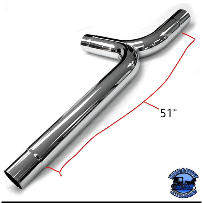 01-08065000 BESTfit Chrome 5 Inch Tapered Y-Pipe For Peterbilt 378, 379, 389, 389 Glider