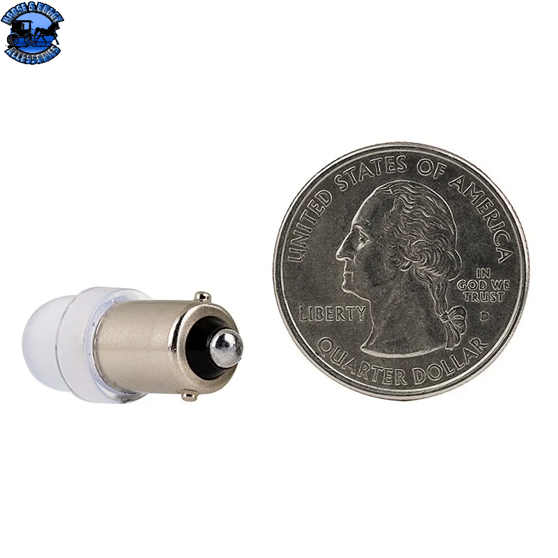 SB-BA9SF-W-12VAC BA9s LED Light Bulb - 1 LED - BA9s Retrofit - 5 Lumens - Cool White 180 Degree 12VAC/DC