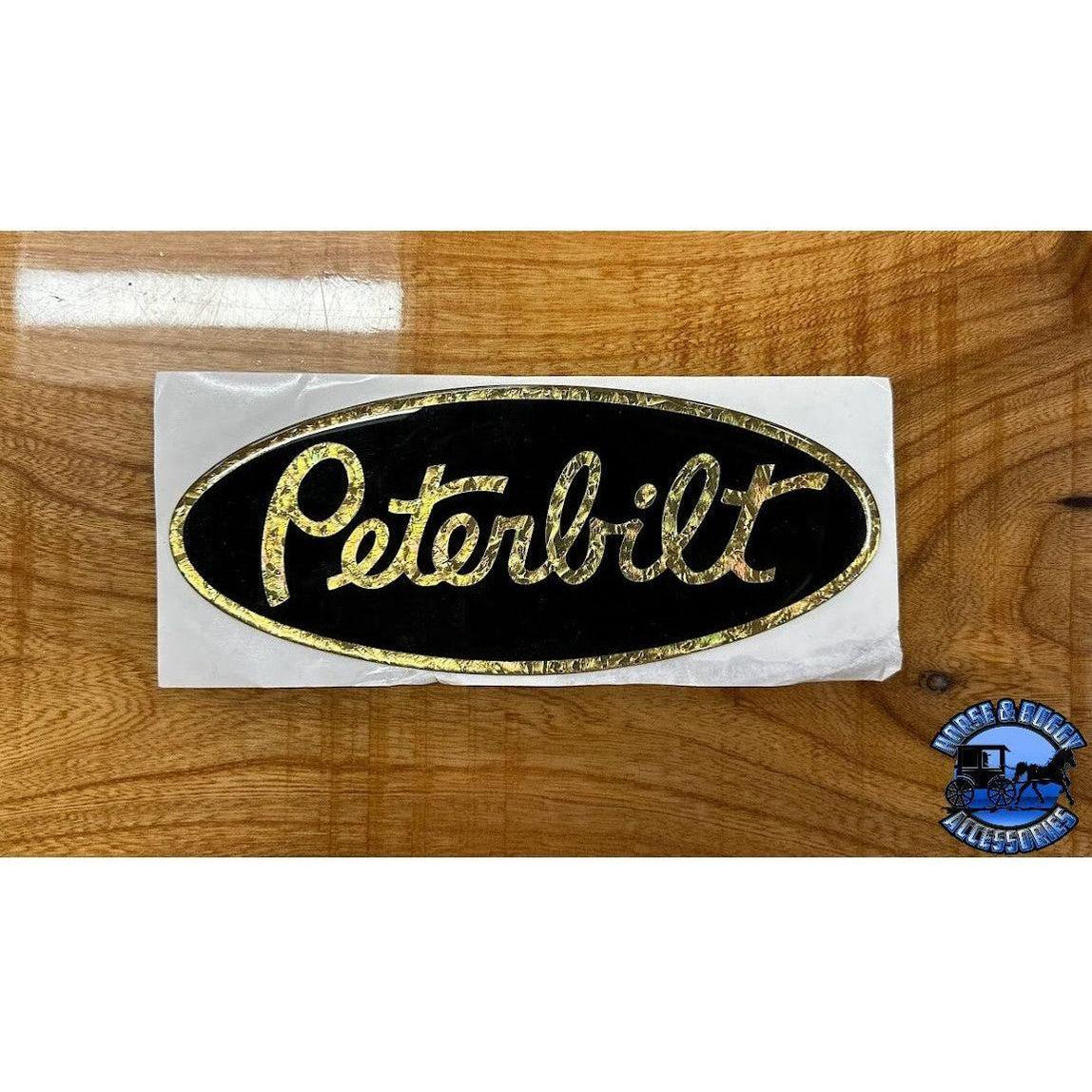 Chrome Truck Emblem Peterbilt Hood Logo Emblem 3.25 X 8 Inch - OEM Replacement Truck Emblem Made In USA American Made - Foto 2