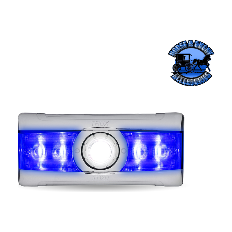 Trux LED Interior Projector Dome & Map Cab Light for Peterbilt - 9 Diodes (Choose Color) Chrome,Black Gray