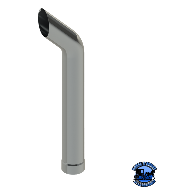 305C-068-1103 5"x68" Bullhorn Exhaust Stack - Expanded End Light Slate Gray