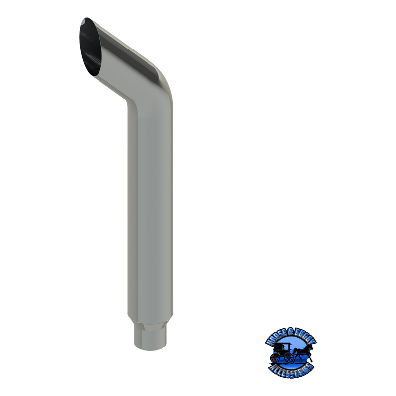 307B-060-1103 7" Reduced to 5" Bullhorn Exhaust Stack - 60" Long Light Slate Gray
