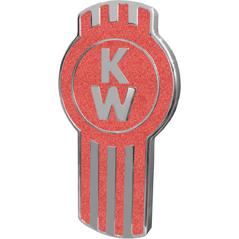 CK-EEMKW-5781 Kenworth Emblem Engraved Metallic - Red 481 EMBLEM Pale Violet Red