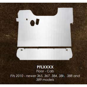 PFL1881RAW Peterbilt Floor - Cab - 3/16" Thick Aluminum - Ready for Paint FLOOR MAT Black