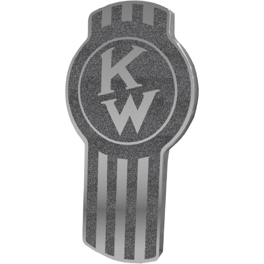 KENWORTH EMBLEM OLD STYLE BLACK METALLIC 195 EMBLEM Dim Gray