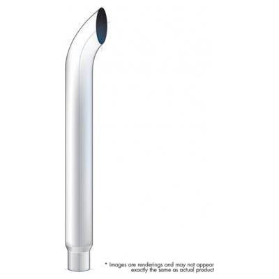 7" Curved Reduce To 5" O.D. Bottom Exhaust - 48" L Light Gray