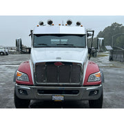 Rollin Low (14" Straight) Visor (Kenworth T680, T880, W990) (Peterbilt 567, 579, 589)  #3005 PETERBILT VISOR Dark Slate Gray