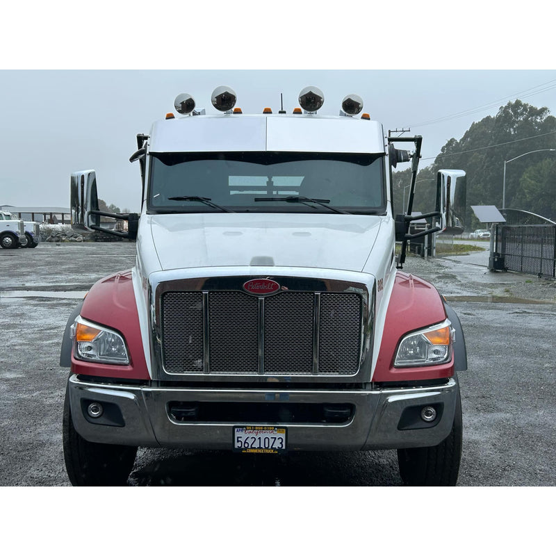 Rollin Low (14" Straight) Visor (Kenworth T680, T880, W990) (Peterbilt 567, 579, 589)  #3005 PETERBILT VISOR Dark Slate Gray