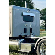 Peterbilt rear window 1 piece (8"x 6") reverse bowtie visor #NU-10621 visor Dim Gray