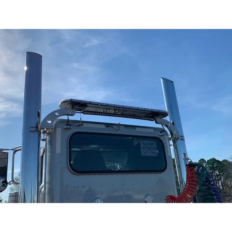 #178906 LIGHT BAR BRACKETS FOR (PETERBILT 389 FLAT TOP DAYCAB ONLY) STROBE Cadet Blue