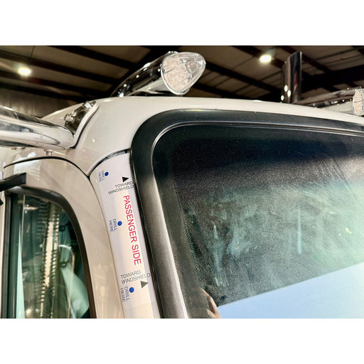 Rollin Low Paccar 2.1M cab visor install mounting kit w/Templates VISOR Dark Slate Gray