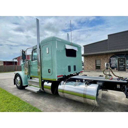 Peterbilt rear window 1 piece (8"x 6") reverse bowtie visor #NU-10621 visor Dark Gray