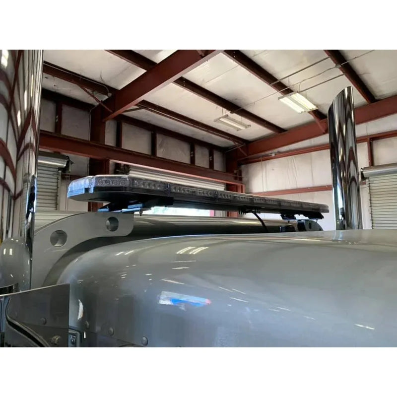 #178906 LIGHT BAR BRACKETS FOR (PETERBILT 389 FLAT TOP DAYCAB ONLY) STROBE Dim Gray