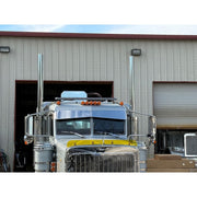 #13888 Peterbilt (Big head) 9"x6" Visor 379/389 VISOR Light Slate Gray