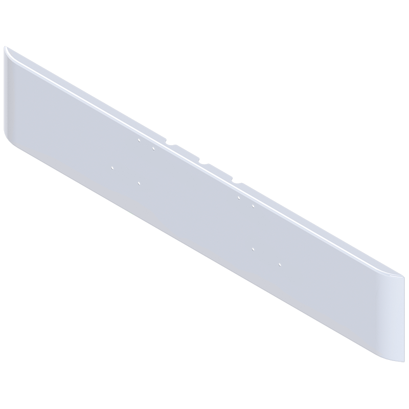 E-CB-0000-06 18'' ROLLED EDGE BUMPER W/BOLTS HOLES ONLY FOR 92'' LONG FREIGHTLINER CLASSIC CONV. (84-99) bumper Light Gray