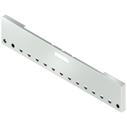E-CB-0010-11-R15 18'' FREIGHTLINER CLASSIC BOXED W/ TOW & BOLT HOLE & 15- 2'' LIGHT HOLES (1984-1999) bumper Light Gray