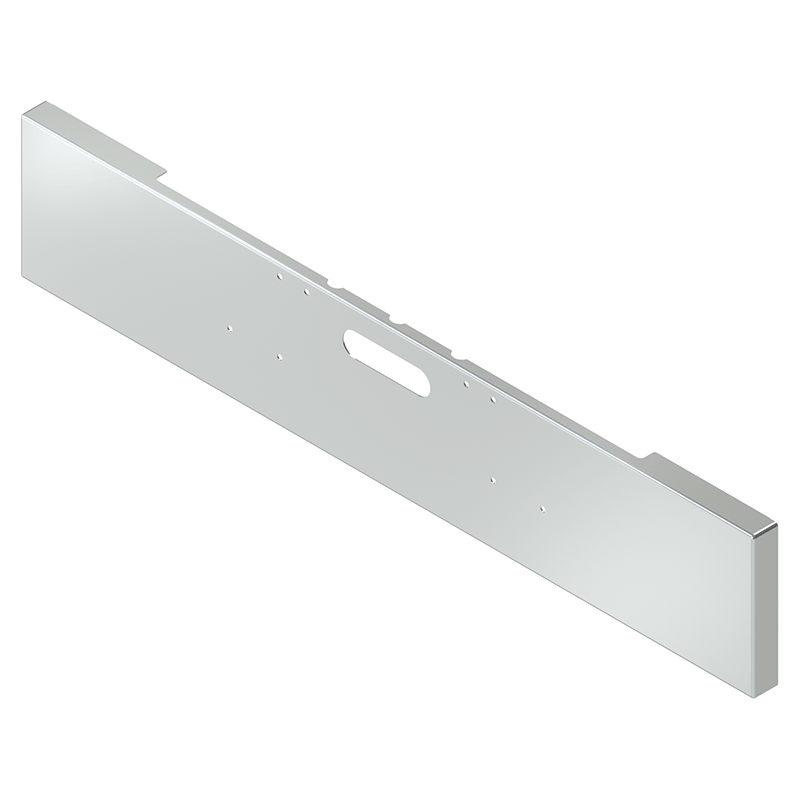 E-CB-0010-11 18'' FREIGHTLINER CLASSIC BOXED W/TOW & BOLT HOLES bumper Light Gray