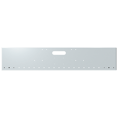 CB-0010-51-25BYN  FREIGHTLINER 1984-1999 COE, CONVENTIONAL CLASSIC 20" BOXED 10 GA STEEL CHROME BOLT HOLES TOW PIN HOLE 25 3/4" LIGHT HOLE BUMPER Light Gray