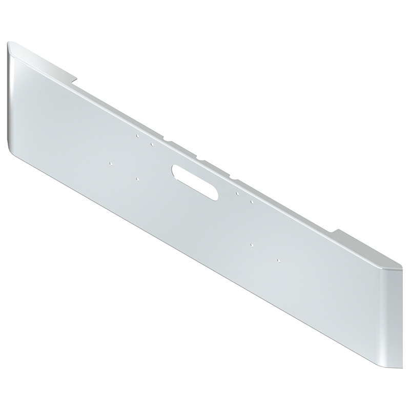 E-CB-0010-41 20'' FREIGHTLINER COE & CONV. 92'' LONG CLASSIC ROLLED END BUMPER (1984-1999) bumper Light Gray