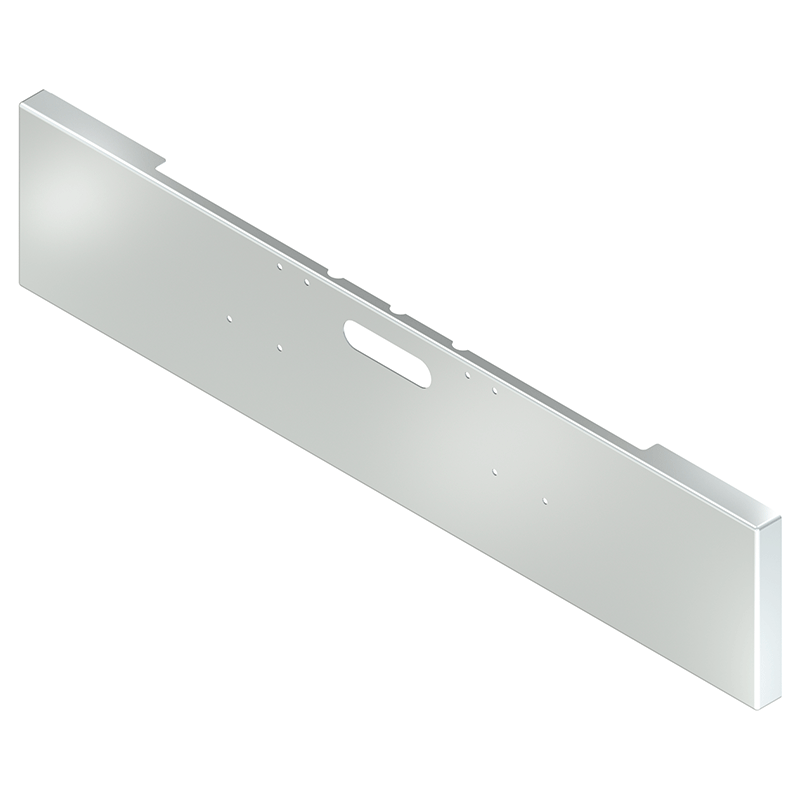 E-CB-0010-51 20'' FREIGHTLINER COE & CONV. 92'' LONG CLASSIC BOXED BUMPER (1984-1999) bumper Light Gray