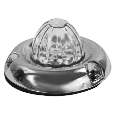 Legendary 1-1/2 Inch Watermelon Light W/ Curved Bezel- Amber LED / Clear Glass Lens 11002CA-4 watermelon sealed led Gray